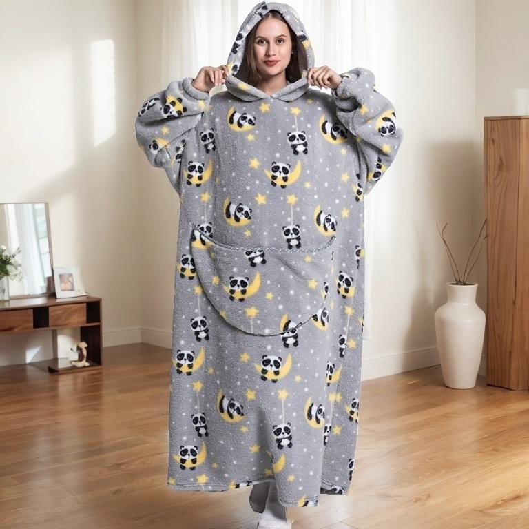 Black FridayWarm options for winter: Hoodie and lazy blanket to make home more cozy, fall festival hoodie blanket - oversized pullover pajamaskeep warm