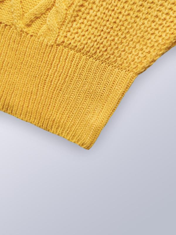 Women's Plain Textured Drop Shoulder Sweater, Casual Long Sleeve Round Neck Jumper for Fall & Winter, Fashion Ladies' Knitwear for Daily Wear