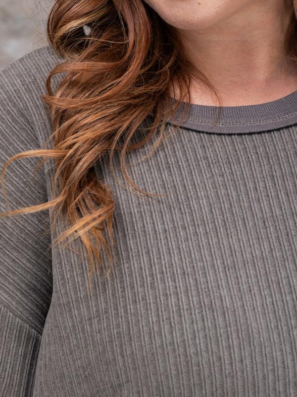 Corded Cotton Spandex Knit Pullover | S - 3XL