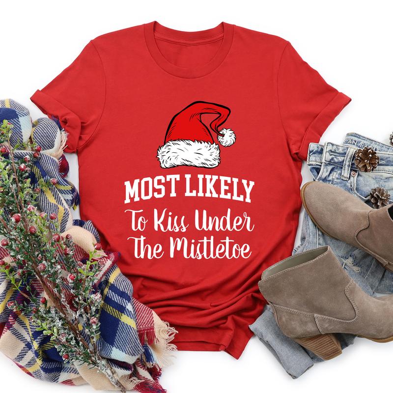 Christmas Family Party Tees - Most Likely To Xmas - 20 Designs - Womenswear - Menswear Clothing - Tshirts