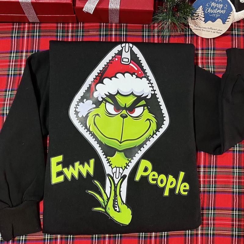 Eww People Grinchmas Christmas Sweatshirt Hoodie, Funny Christmas Tee, Family Xmas Movie Shirt, Best Christmas Gift, Classic Cotton Q1IUJL 31CA4R