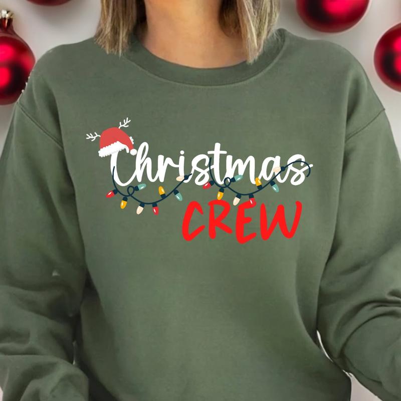 Christmas Crew Sweatshirt, Matching Family Christmas Shirts 2024, Xmas Crew T-Shirt Sweatshirt Hoodie, Womenswear Menswear Comfort Tops