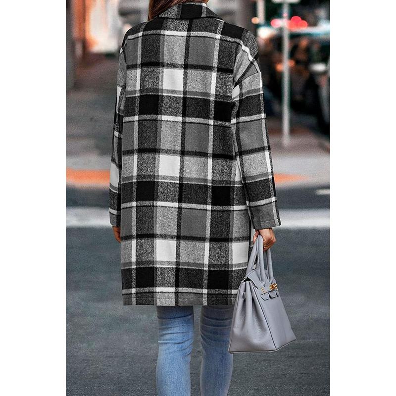 2024 Hot Sale New Autumn and Winter Long Single-Breasted Lapel Shirt Coat Woolen Coat