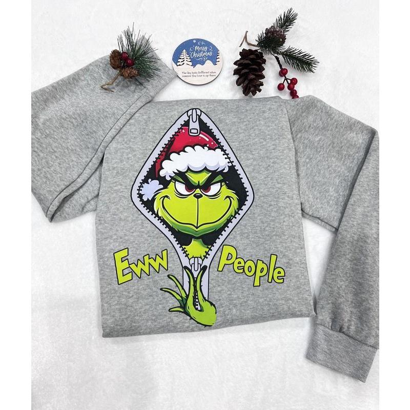 Eww People Grinchmas Christmas Sweatshirt Hoodie, Funny Christmas Tee, Family Xmas Movie Shirt, Best Christmas Gift, Classic Cotton Q1IUJL 31CA4R