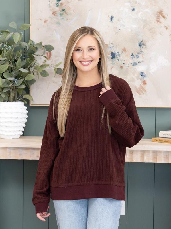 Corded Cotton Spandex Knit Pullover | S - 3XL