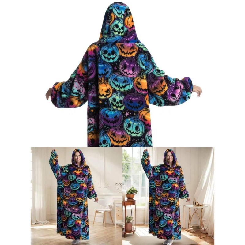 Black FridayWarm options for winter: Hoodie and lazy blanket to make home more cozy, fall festival hoodie blanket - oversized pullover pajamaskeep warm