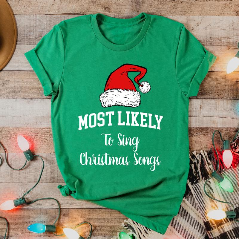 Christmas Family Party Tees - Most Likely To Xmas - 20 Designs - Womenswear - Menswear Clothing - Tshirts