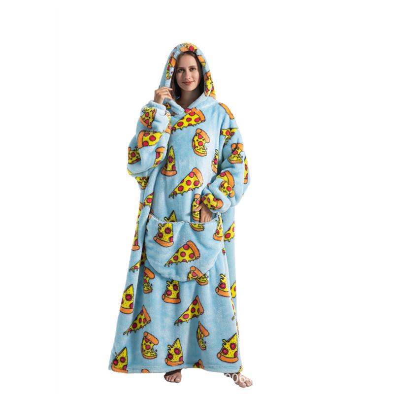 Black FridayWarm options for winter: Hoodie and lazy blanket to make home more cozy, fall festival hoodie blanket - oversized pullover pajamaskeep warm