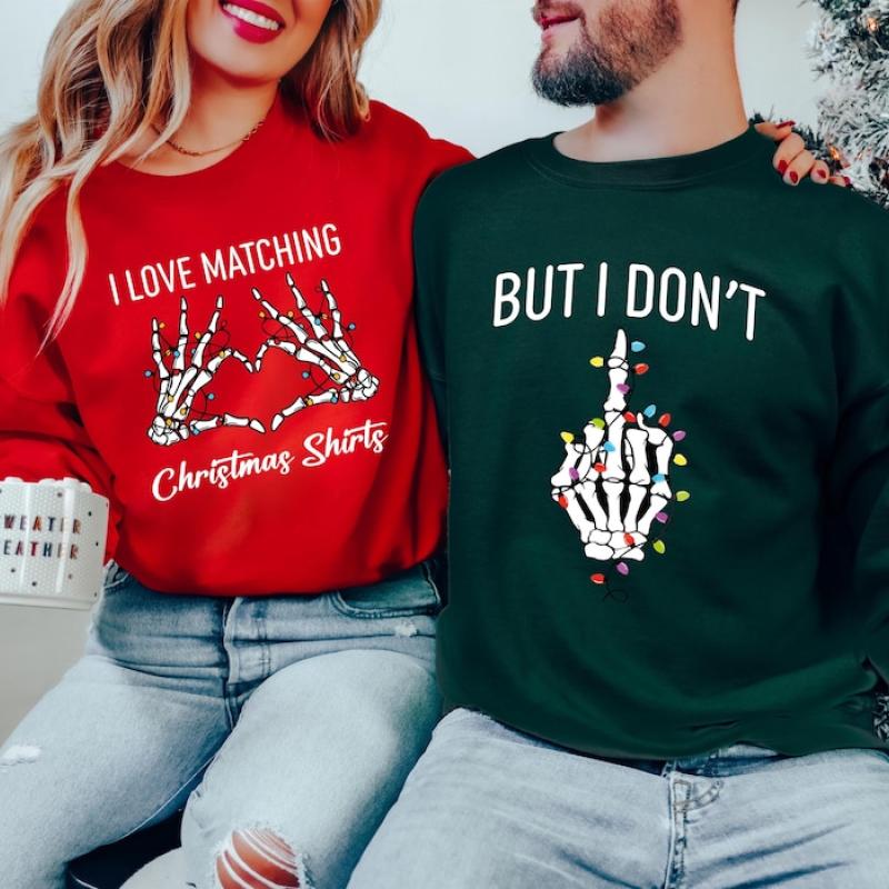 I Don't Do Matching Christmas Sweatshirt,Christmas Couples Sweatshirts,Couple Matching Sweatshirt,Xmas Party Sweatshirt,Funny Christmas Gift