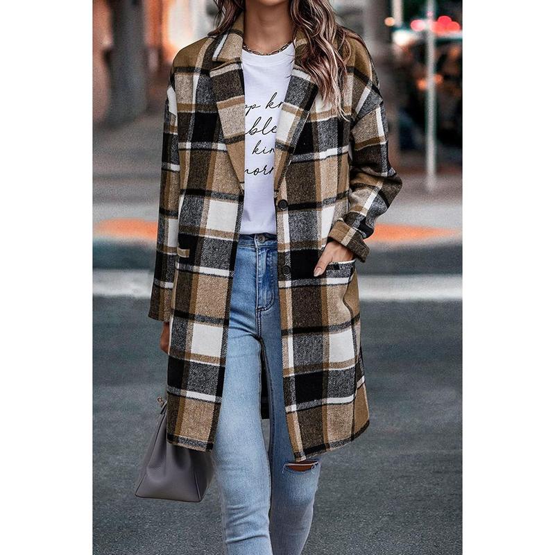 2024 Hot Sale New Autumn and Winter Long Single-Breasted Lapel Shirt Coat Woolen Coat