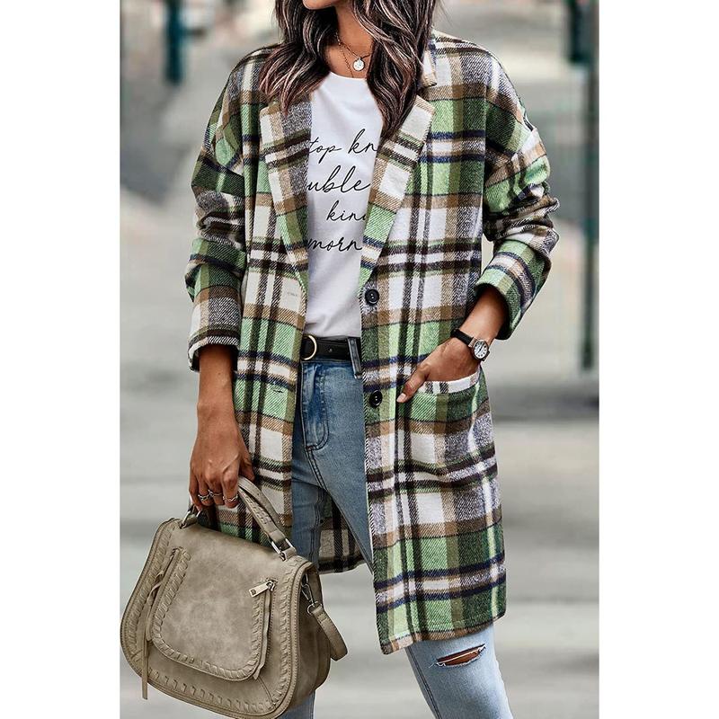 2024 Hot Sale New Autumn and Winter Long Single-Breasted Lapel Shirt Coat Woolen Coat