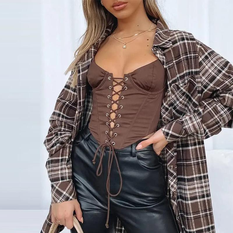 Autumn and Winter New Plaid Shirt Women's Casual Long-Sleeved Cardigan Plaid Shirt Top